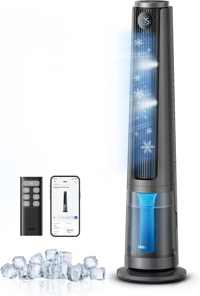 free ads DREO TurboCool Fog Fan 765S: 3-in-1 Turmventilator mit Ultraschall, WiFi & App-Steuerung, 6 L Tank, 10,4 m/s Luftstrom, 20 dB leiser DC-Motor