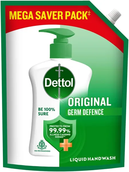 free ads डेटल तरल हैंडवॉश रिफिल – मूल हैंडवॉश, 1350ml | जीवाणु बचाव सूत्र | 10 गुना बेहतर जीवाणु संरक्षण