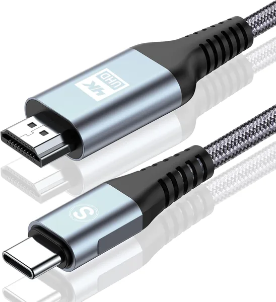 free ads アビブレックス HDMI Type-C ケーブル 2m – 4K/Thunderbolt3対応、USB CからHDMIへの変換、モバイルスクリーンをテレビに