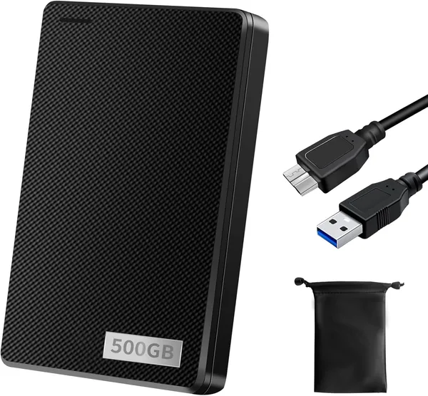free ads 外部ハードドライブ 500GB TV録画 超高速データ転送 USB3.0対応 PC PS4 Mac Xbox
