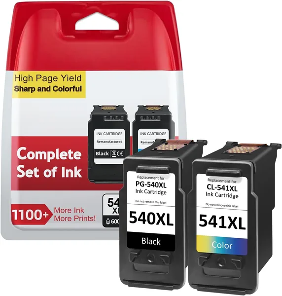 free ads Ecoinko PG-540XL & CL-541XL – 1100+ Pages, Cartouche d’encre compatible avec Canon 540/541 XL