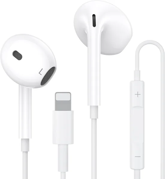 free ads Écouteurs Filaires pour iPhone, [Certifié MFi] Intra-Auriculaires HiFi Stéréo avec Microphone et Contrôle du Volume, Casque L – Best Deal
