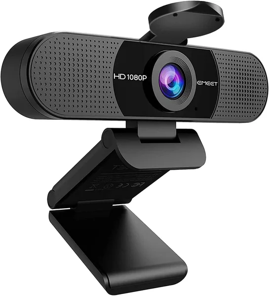 free ads EMEET Webcam HD1080P 2メガピクセル 90°広角 Built-inマイク ウェブカメラ дляオンライン会議 PCカメラ