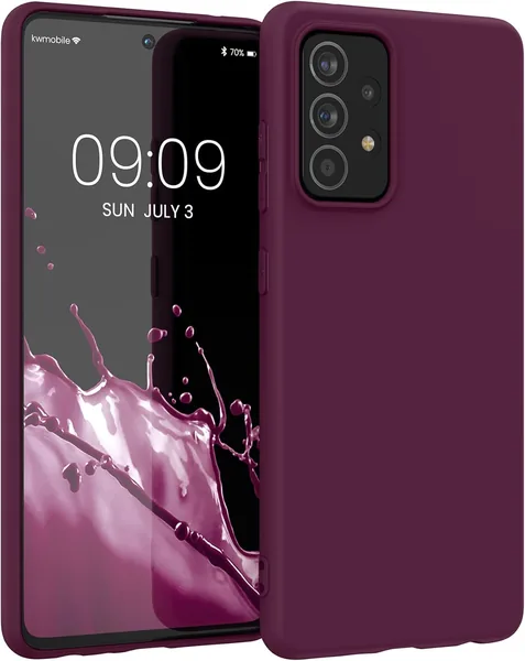 free ads Étui kwmobile Compatible avec Samsung Galaxy A52 / A52 5G / A52s 5G – Coque Protectrice en Silicone Souple – Burgunder