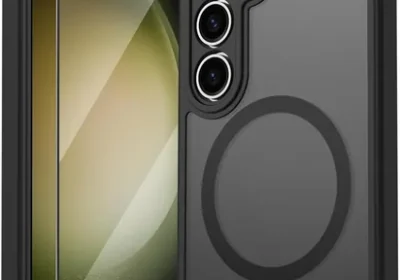 free ads Étui Mat Magnétique YLK pour Samsung Galaxy S23 avec 1 Verre Trempé, Étui de Protection avec Mag-Safe, Résistant aux Chocs (Noir) in France