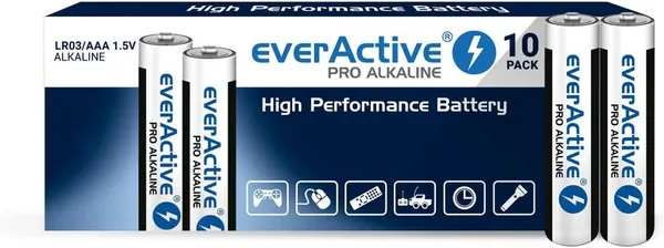 free ads Everactive Pro EV03S10P Zestaw Baterii, Czarny/Biały, 10 sztuk – Najlepsza Oferta