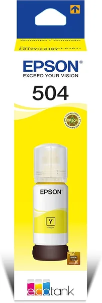 free ads Garrafa de Tinta Original Epson EcoTank T504 Amarelo – Oferta Imperdível