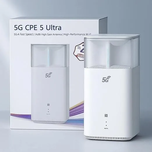 free ads H168-383 5G CPE 5 رواتر فائق السرعة 5 جيجا، 11.7 جيغا بايت، ثلاثي الفرقة WiFi 7، MIMO و Mesh، تحكم أبوي