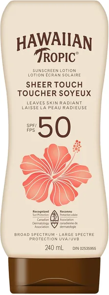 free ads Hawaiian Tropic Sheer Touch Lotion Sunscreen SPF 50, 240mL | Hawaiian Tropic Sunscreen SPF 50, Broad