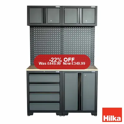 free ads Hilka Professional 24-Gauge Steel 5-Piece Garage Workstation Set – 22% Off