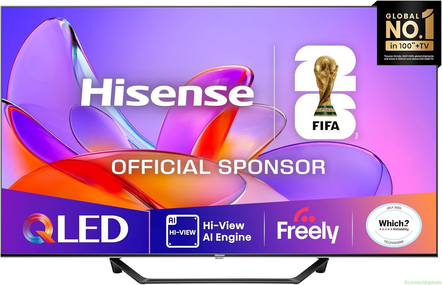 free ads Hisense 43A7QTUK 43″ QLED 4K Smart TV – 20% Off