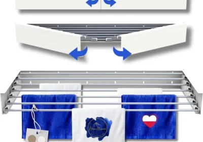 free ads Homellence - Suszarka ścienna składana na pranie - Elegancka suszarka do prania montowana na ścianie - Składany ścienny stożek in Poland