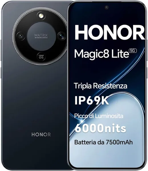 free ads HONOR Magic8 Lite 5G: Schermo AMOLED da 6.79