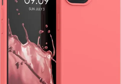 free ads Housse kwmobile compatible Apple iPhone 13 - Coque souple en TPU silicone corail pastel in Belgium