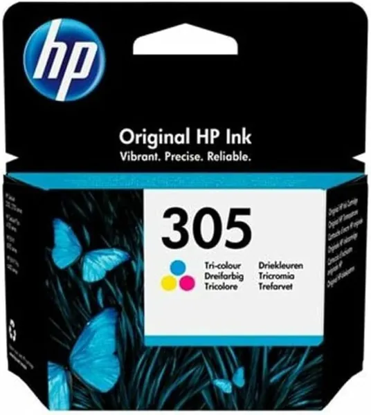 free ads HP 305 ثلاثي الألوان خرطوشة حبر أصلية | سيان-ماجنتا-أصفر | 100 صفحة | متوافق مع HP DeskJet 2320, 2710, 2720, 4120 | 3YM60AE