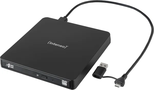 free ads Intenso EOD 400D Slim USB 3.2 Externer CD/DVD-Brenner für Laptop und Desktop, Windows & macOS