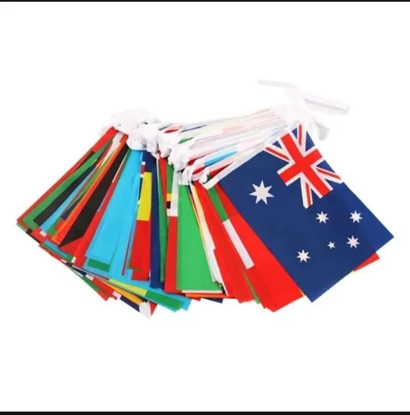 free ads International Country String Bunting Flags – World Nations Banner, Multi-Colour Party Decoration