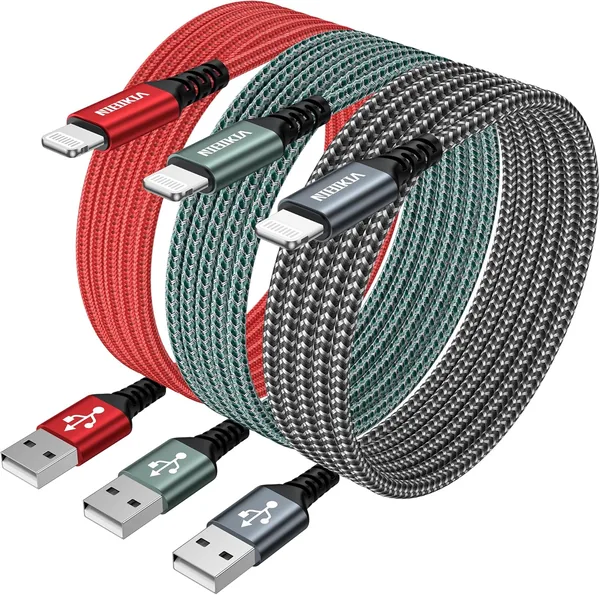 free ads iPhone Ladekabel, Lightning Kabel [3er Pack 2M] – MFi zertifiziert