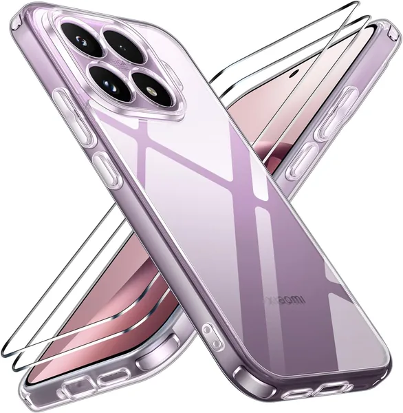 free ads Ivoler HD-fodral med glas för Xiaomi 17T 5G – Militärskyddat och tunt, bästa pris