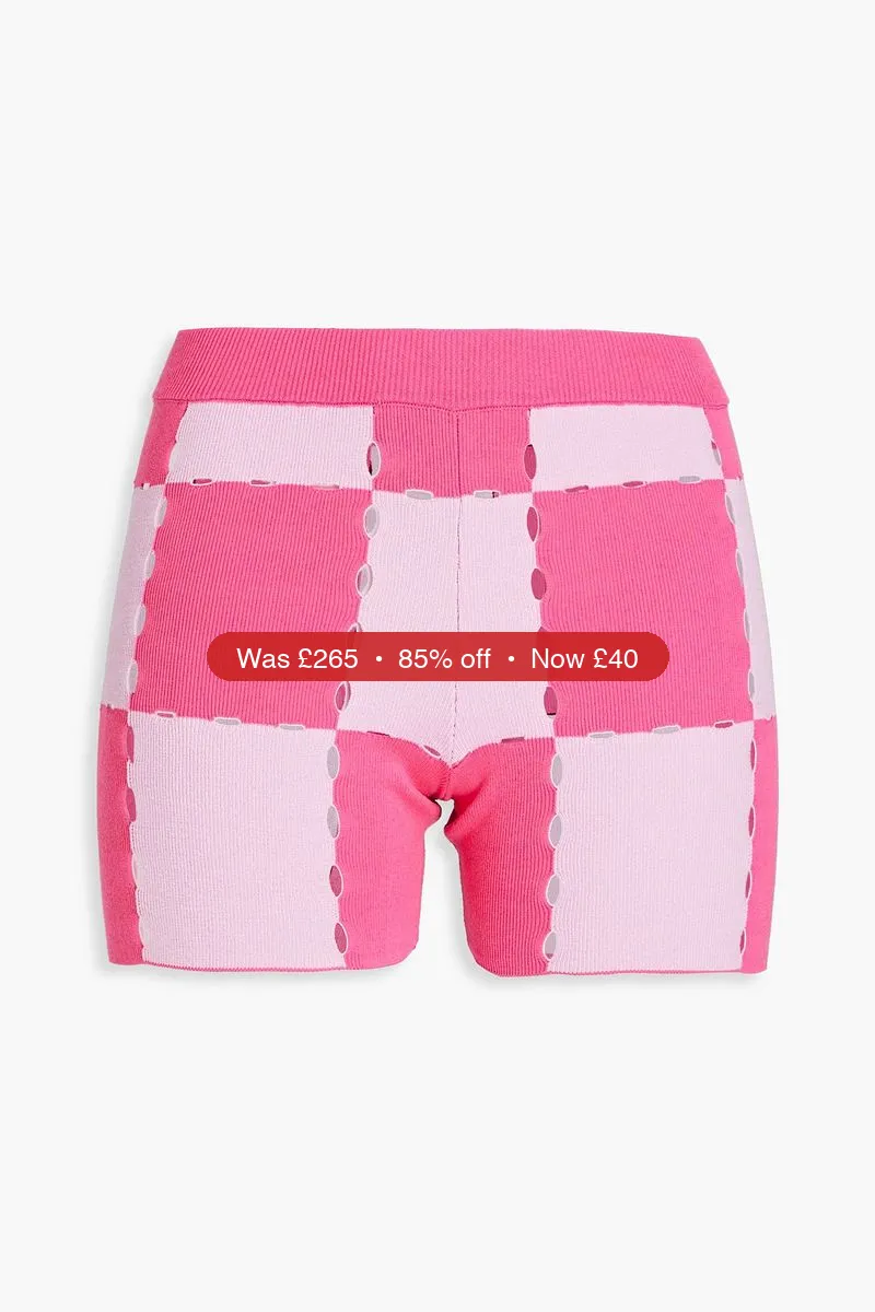 free ads JACQUEMUS Gelato checked cotton-blend shorts – 85% Off