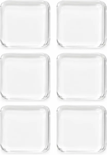 free ads JADUFHU Rubber Door Stopper 6pcs Clear Silicone Pads