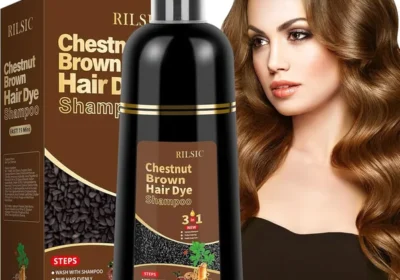 free ads JELMOK Hair Dye Shampoo 3-in-1, Chestnut Brown (500 ml) for Men and Women in Singapore