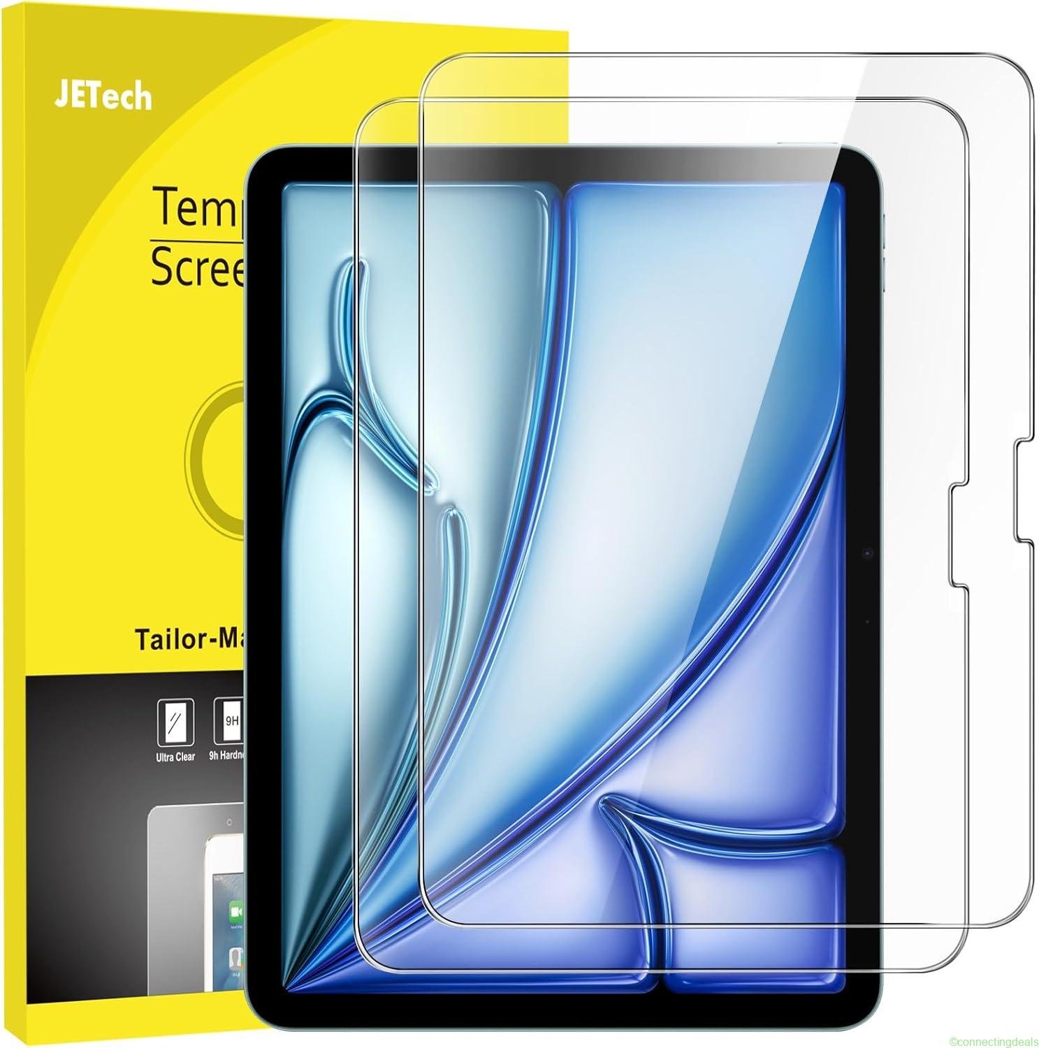 free ads JETech iPad Air 11″ Screen Protector – 2 Pack, 15% Off
