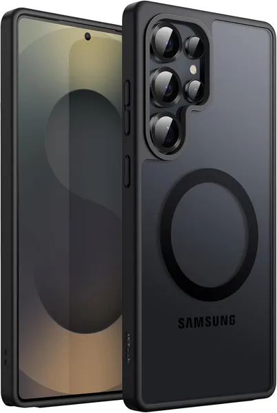 free ads JETech Magnetisk Case för Samsung Galaxy S25 Ultra 5G, Kompatibel med MagSafe, Luminous Matte Bak Shockproof Telefoncase