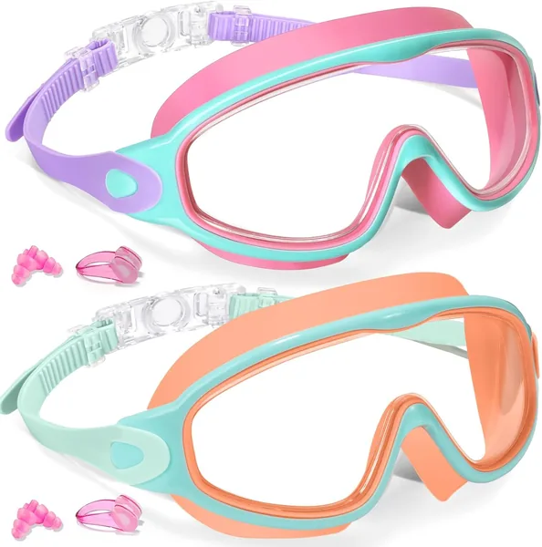free ads Keary Kids Swim Goggles 2pc Anti Fog UV Protection Best Deal