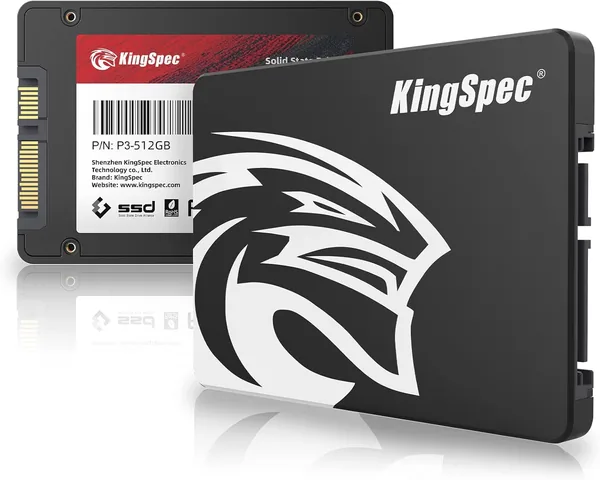 free ads Kingspec SSD 512GB de 2,5 pulgadas SATA III, NAND Flash 3D TLC, Lectura hasta 570MB/s, para ordenadores de escritorio/portátiles/All-in-One – 15% de descuento
