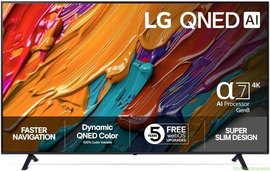 free ads LG 55″ QNED 7E 4K TV (2025) – QNED, Alpha 7, Dolby Vision/Atmos, WebOS, HDMI, USB – Bästa Priset