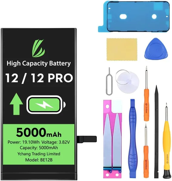 free ads LL TRADER Batterie pour iPhone 12/iPhone 12 Pro, 5000mAh Haute Capacité Batterie en Lithium Polymère avec Outils de Réparation 2026 – Meilleure Offre