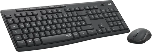 free ads Logitech MK295 kabellose Tastatur-Maus-Set mit Silent Touch Technologie, Kürzeltasten, Optischer Sensor, Nano USB Empfänger