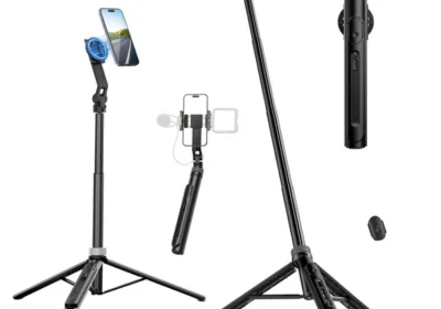 free ads Magnetische Selfie Stick met Tripod 145 cm, 2-in-1 Telefoon Clip, 2 Koude Schoenen voor Vloggen in Netherlands