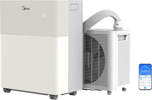 free ads Midea PortaSplit-E Mobilen Luftentfeuchter, Kühleffizienz A++/Heizeffizienz A+, 12000 BTU 3.5 kW, Mini Split Klimaanlage, Pfirsichfarben
