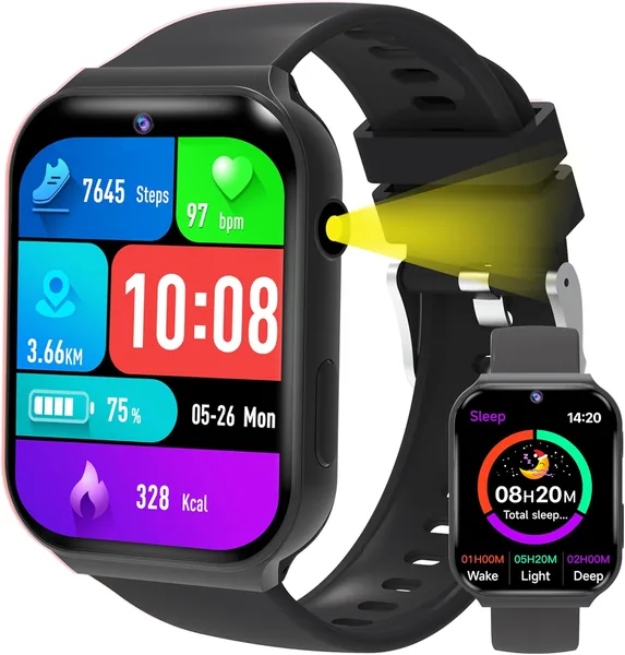 free ads Montres intelligentes pour enfants pmstuy, suivi du sommeil, 18 jeux éducatifs, appareil photo, écran tactile de 1,83 pouce, podomètre – Offre exceptionnelle