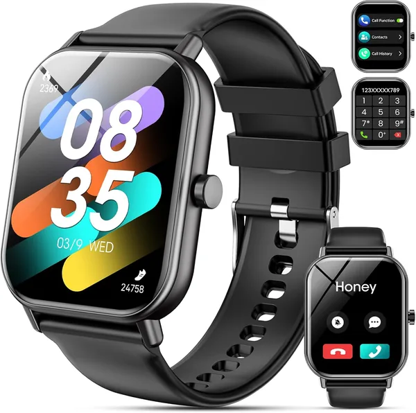free ads Montres intelligentes pour hommes et femmes – 1,85 pouce HD Smartwatch avec appels Bluetooth, 110+ modes sportifs