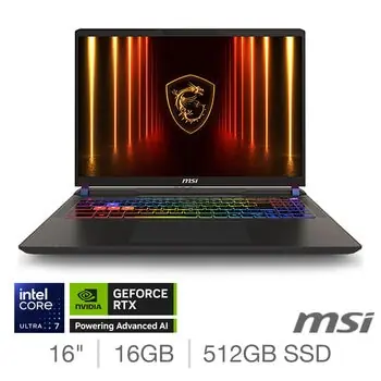 free ads MSI Vector 16 HX AI A2XW, Intel Core Ultra 7, 16GB RAM, 512GB SSD, NVIDIA GeForc