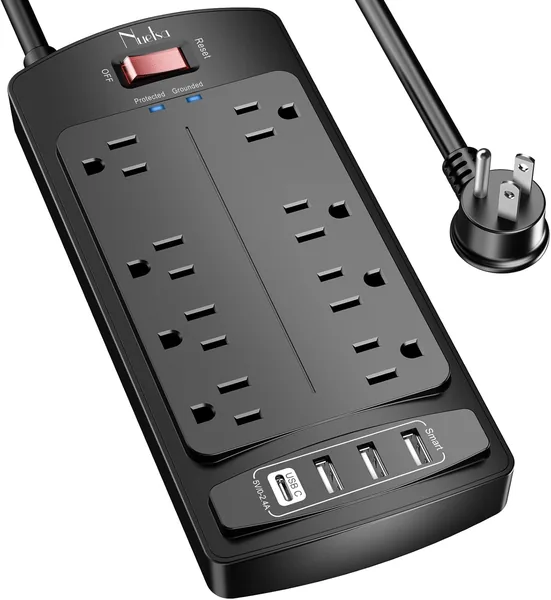 free ads Nuetsa Surge Protector Power Strip 33% Off