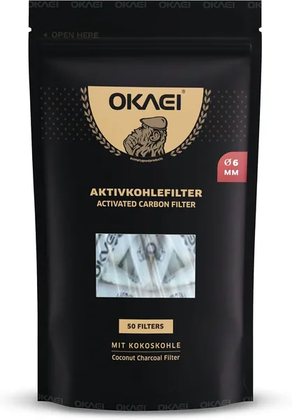 free ads OKAEI Filtro ai Carboni Attivi da 6 mm – 50 Pezzi – Con Carbone Attivo in Guscio di Cocco e Tappi in Ceramica: Risparmia il 71%!