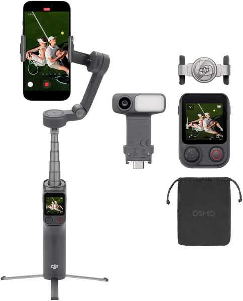 free ads Osmo Mobile 8P – Stabilisateur de caméra pour iPhone et Android avec module de suivi, télécommande, suivi natif – Meilleur Prix