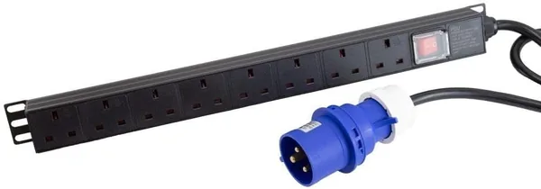free ads PDU UK Sockets 8 Way 32A Commando Distribution Unit Vertical 1.8m Best Deal