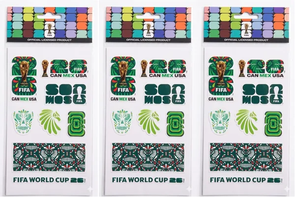 free ads Pegatinas Mundial 2026 Futbol Oficiales – Set de 3 Planillas de Vinilo