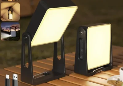 free ads PopoIron 2 Pack Camping Lights Rechargeable LED Lanterns with Clip & Stand Best Deal in Canada