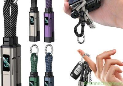 free ads Portable 4 in 1 Smart Display Keychain Cable - Fast Charging Lanyard in United Kingdom