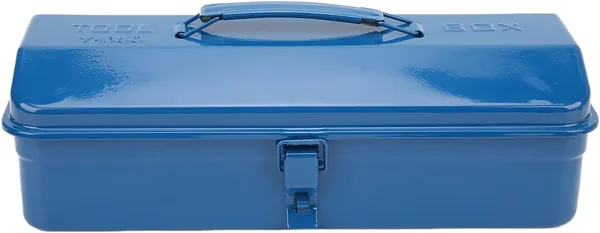 free ads Portable Steel Tool Box – Large Capacity Car Organizer, Blue Metal Case, Rust Resistant
