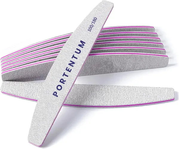 free ads Portentum Nail Files Set 8PC Double-Sided 100/180 Grit – Best Deal