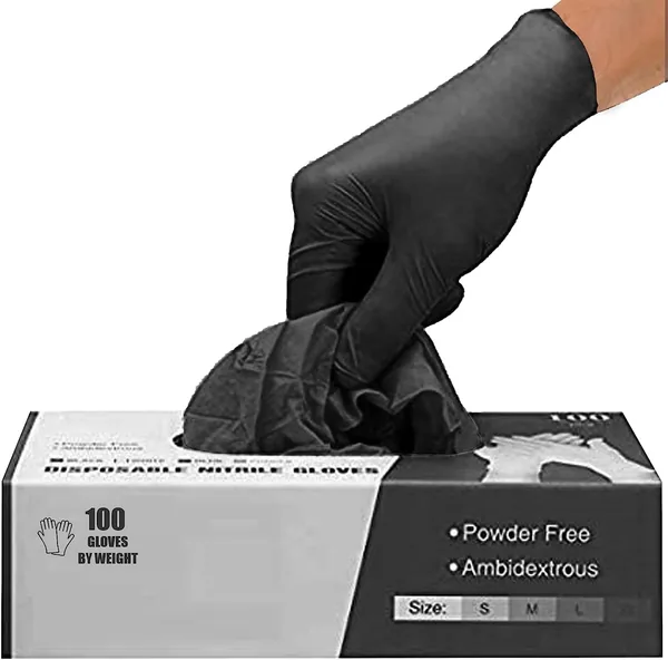 free ads PRAIMA Black Nitrile Gloves – Pack of 100 Best Deal