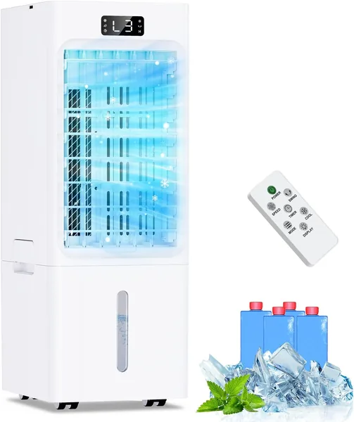 free ads Rafraîchisseur d’Air 4 en 1 avec Climatiseur Mobile et Réservoir 6L, Minuterie, 3 Vitesses, 4 Modes, Pack Glacons, Télécommande – Best Deal