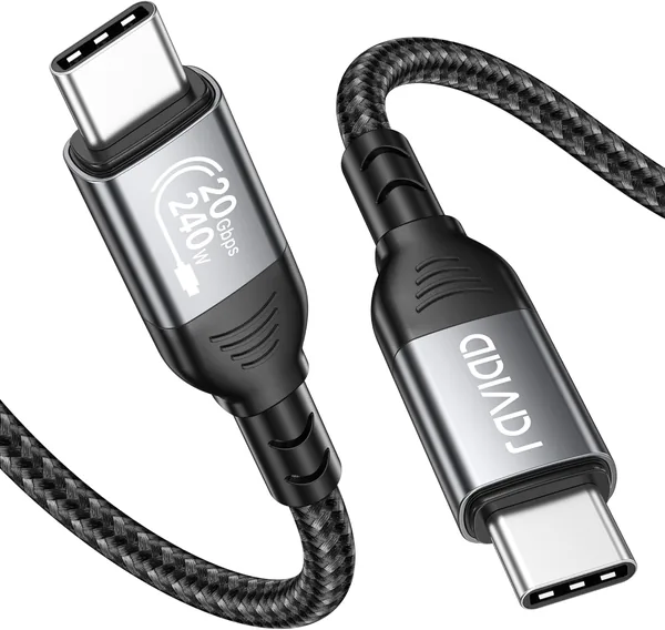 free ads RAVIAD Kabel USB-C na USB-C 1M, 240W, 20Gbps – szybki transfer i ładowanie PD 3.1